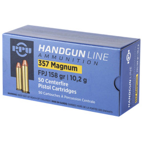 PPU 357 MAGNUM FPJ 158GR 50RD BOX 10 BOXES PER CASE PPUPPH357MF PPU 357 MAGNUM FPJ 158GR 50RD BOX 10 BOXES PER CASE PPUPPH357MF