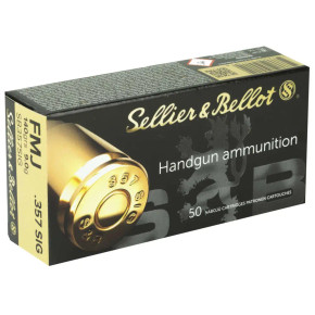 SELL & BELLOT 357 SIG 140G FMJ 50RD BOX 20 BOXES PER CASE SELLSB357SIG