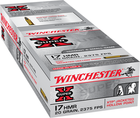 WINCHESTER SUPER X 17HMR 20G XTP JHP 50RD BX 1000RD CASE WINCX17HMR1