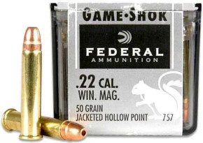 FEDERAL 22 MAG 50GR JHP "GAME-SHOK" 50 RD/BX 60 BX/CS FEDE757 FEDERAL 22 MAG 50GR JHP "GAME-SHOK" 50 RD/BX 60 BX/CS FEDE757