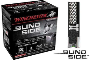12GA 3" 1/3-8OZ #3 25RDS BLIND SIDE WINCSBS1233 12GA 3" 1/3-8OZ #3 25RDS BLIND SIDE WINCSBS1233