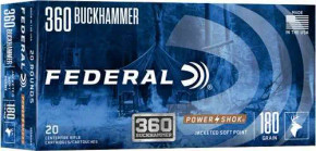 FEDERAL 360 BUCKHAMMER 180GR POWER-SHOK 20 RD/BX 10 BX/CS FEDE360BHAS FEDERAL 360 BUCKHAMMER 180GR POWER-SHOK 20 RD/BX 10 BX/CS FEDE360BHAS