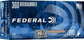 FEDERAL 360 BUCKHAMMER 200GR POWER-SHOK 20 RD/BX 10 BX/CS FEDE360BHBS FEDERAL 360 BUCKHAMMER 200GR POWER-SHOK 20 RD/BX 10 BX/CS FEDE360BHBS