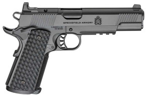 SPRINGFIELD ARMORY 1911 TRP AOS 9MM PISTOL 5" BLACK CARRY CUT, RAIL 3-9RD MAGS SPRIPC9129LRAOS