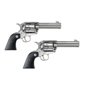 RUGER VAQUERO SASS 45 COLT REV 5.5" STS BLK GRPS, 2 GUN PKG RUGE05134