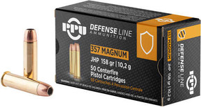 PPU DEF 357 MAG 158GR JHP 50RD BOX 10 BOXES PER CASE PPUPPD357 PPU DEF 357 MAG 158GR JHP 50RD BOX 10 BOXES PER CASE PPUPPD357