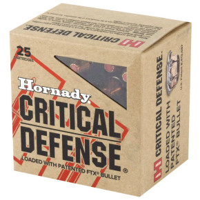HORNADY CRITICAL DEFENSE 38SPCL+P 110GR FTX 25RD BX 250RD CASE HORN90311