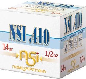 NOBELSPORT .410 AMMO NSI 8 SHOT 2 1/2" 25RD NOBELANS4128 NOBELSPORT .410 AMMO NSI 8 SHOT 2 1/2" 25RD NOBELANS4128