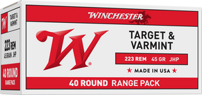 WINCHESTER 223 REM USA VARMINT JHP 45 GR 40 RD/BX 10 BX/CS WINCUSA2232 WINCHESTER 223 REM USA VARMINT JHP 45 GR 40 RD/BX 10 BX/CS WINCUSA2232