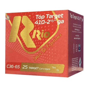 Rio Top Target Shotshells 410ga 2-1/2" 1/2oz 1200 fps #7.5 25/ct ROTT41075 Rio Top Target Shotshells 410ga 2-1/2" 1/2oz 1200 fps #7.5 25/ct ROTT41075