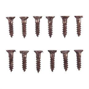 4X1/2'' STEEL FLAT HEAD WOOD SCREWS BLUED 12 PACK 080550450