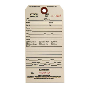 SINGLE STUB CLAIM CHECKS, CC-1, 500 PACK 084173500