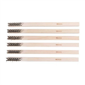 GUNSMITH HEAVY DUTY BRUSH, SS WIRE, STRAIGHT, 6 PACK 353016006