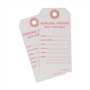 BATF PERSONAL FIREARM TAGS, 25 PACK 084000183