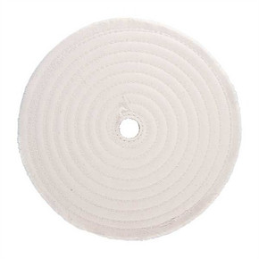 MUSLIN POLISH WHEEL, STITCHED, 8'' X 3/8'' THICK, 3/4'' ARBOR 032838750