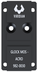 Viridian 9820030 RFX45 Glock MOS Mounting Adapter  Black Anodized 157159