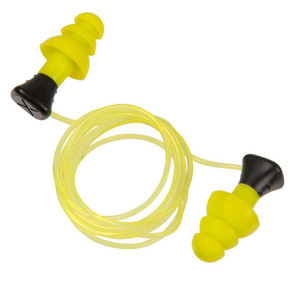Allen ULTRX Tethered Silicone Passive Ear Plugs 26dB Yellow 3 Pairs AN4118