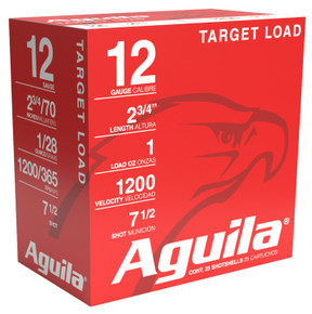 AGU TARGET LOAD 12GA 2.75 1OZ #7.5 25/10 AGU 1CHB1304 AGU TARGET LOAD 12GA 2.75 1OZ #7.5 25/10 AGU 1CHB1304