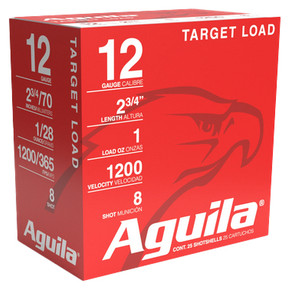 AGU TARGET LOAD 12GA 2.75 1OZ #8 25/10 AGU 1CHB1305 AGU TARGET LOAD 12GA 2.75 1OZ #8 25/10 AGU 1CHB1305