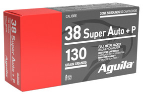 AGU 38SUP AUTO +P 130GR FMJ 50/20 AGU 1E382112 AGU 38SUP AUTO +P 130GR FMJ 50/20 AGU 1E382112