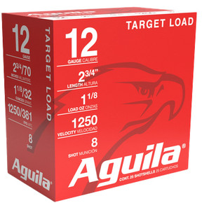 AGU TARGET HDCP 12GA 2.75 1-1/8OZ #8 25/10 AGU 1CHB1348