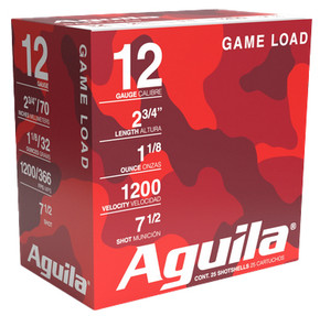 AGU STD VELOCITY 12GA 2.75 1-1/8OZ #7.5 25/10 AGU 1CHB1217 AGU STD VELOCITY 12GA 2.75 1-1/8OZ #7.5 25/10 AGU 1CHB1217