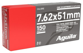 AGU 7.62X51MM 150GR FMJ BT 20/25 AGU 1E762110 AGU 7.62X51MM 150GR FMJ BT 20/25 AGU 1E762110