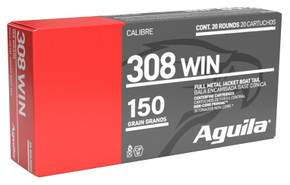 AGU 308WIN 150GR FMJ BT 20/25 AGU 1E308110 AGU 308WIN 150GR FMJ BT 20/25 AGU 1E308110