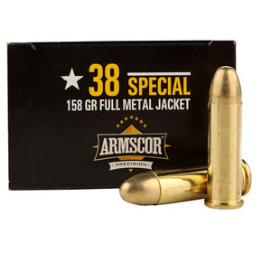 ARMSCOR AMMO 38SPL 158GR FMJ 50/20 AUA FAC3817N ARMSCOR AMMO 38SPL 158GR FMJ 50/20 AUA FAC3817N
