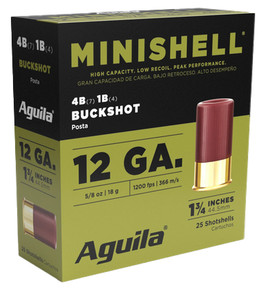 AGU MINISHELL 12GA 1.75 5/8OZ BUCKSHOT 25/10 AGU 1CHB1385 AGU MINISHELL 12GA 1.75 5/8OZ BUCKSHOT 25/10 AGU 1CHB1385