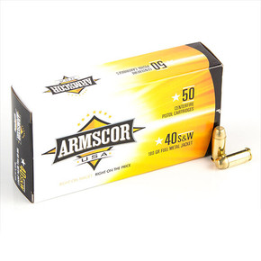 ARMSCOR AMMO 40SW 180GR FMJ 50/20 (1000 PALLET) AUA FAC402N ARMSCOR AMMO 40SW 180GR FMJ 50/20 (1000 PALLET) AUA FAC402N