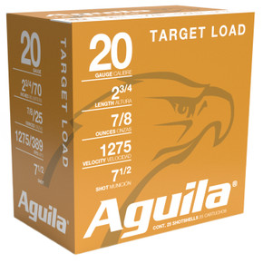AGU TARGET LOAD 20GA 2.75 7/8OZ #7.5 25/10 AGU 1CHB2037 AGU TARGET LOAD 20GA 2.75 7/8OZ #7.5 25/10 AGU 1CHB2037