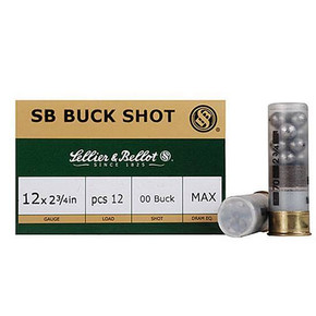 SB 12GA 2.75 #00 BUCK 12P 1 1/4OZ 25/10 SB SB12BSC SB 12GA 2.75 #00 BUCK 12P 1 1/4OZ 25/10 SB SB12BSC