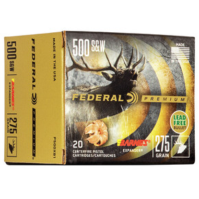 FED PREMIUM 500SW 275GR BARNES EXPANDER 20/10 FED P500XB1 FED PREMIUM 500SW 275GR BARNES EXPANDER 20/10 FED P500XB1