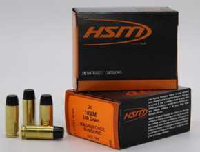 HSM SUBSONIC 10MM HITEK 240GR HCFN 20/20 HSM 10MM17N HSM SUBSONIC 10MM HITEK 240GR HCFN 20/20 HSM 10MM17N