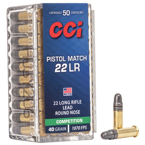 CCI 22LR 40GR PISTOL MATCH LRN 50/100 CCI 51 CCI 22LR 40GR PISTOL MATCH LRN 50/100 CCI 51