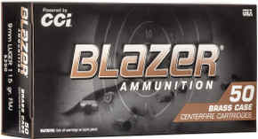 BLAZER BRASS 9MM 115GR FMJ 50/20 CCI 5200 BLAZER BRASS 9MM 115GR FMJ 50/20 CCI 5200