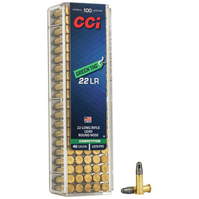 CCI 22LR 40GR GREEN TAG LRN 100/50 CCI 33 CCI 22LR 40GR GREEN TAG LRN 100/50 CCI 33
