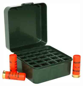 MTM AMMO BOX SHOTSHELL TO 3"</br>1216& 20GA 25-ROUNDS F GRN S25D