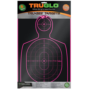 TRUGLO TARGET HANDGUN 12X18 PNK 6PK TG TG13P6