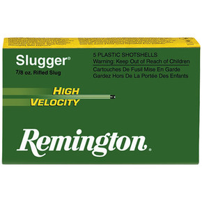 SLUGGER HV RIFLED SLUG 12GA 2.75 7/8OZ RS 5/50 REM 28600 SLUGGER HV RIFLED SLUG 12GA 2.75 7/8OZ RS 5/50 REM 28600