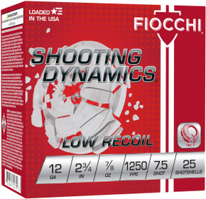 FIO SHOOTING LOW RECOIL 12GA 2.75 #7.5 25/10 FIO 1278OZ75 FIO SHOOTING LOW RECOIL 12GA 2.75 #7.5 25/10 FIO 1278OZ75