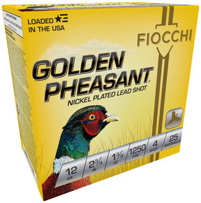 FIO GOLDEN PHEASANT 12GA 2.75 1 3/8OZ #4 25/10 FIO 12GP4 FIO GOLDEN PHEASANT 12GA 2.75 1 3/8OZ #4 25/10 FIO 12GP4