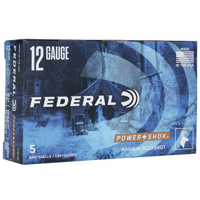 FED POWER-SHOK BUCKSHOT 12GA 2.75 12P #00 5/50 FED F13000 FED POWER-SHOK BUCKSHOT 12GA 2.75 12P #00 5/50 FED F13000