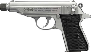 WAL PP SD 32ACP THREADED SS BLK PANEL GRIPS 2 8RD WAL 4796062 WAL PP SD 32ACP THREADED SS BLK PANEL GRIPS 2 8RD WAL 4796062