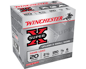 WIN SUPER-X UPLAND 20GA 2.75 7/8OZ #6 25/10 WIN XU206 WIN SUPER-X UPLAND 20GA 2.75 7/8OZ #6 25/10 WIN XU206