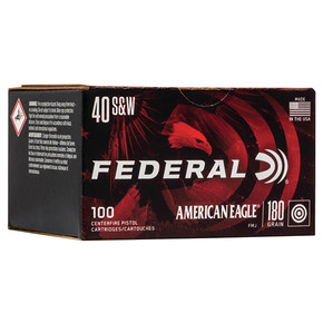 FED AMERICAN EAGLE 40SW 180GR FMJ 100/5 FED AE40R100 FED AMERICAN EAGLE 40SW 180GR FMJ 100/5 FED AE40R100