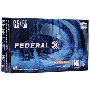 FED POWER-SHOK 6.5X55 140GR SP 20/10 FED 6555B
