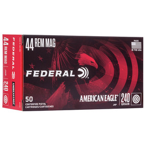 FED AMERICAN EAGLE 44MAG 240GR JHP 50/20 FED AE44A FED AMERICAN EAGLE 44MAG 240GR JHP 50/20 FED AE44A