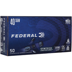 FED SYNTECH DEFENSE 40SW 175GR SJHP 50/10 FED S40SJT2 FED SYNTECH DEFENSE 40SW 175GR SJHP 50/10 FED S40SJT2